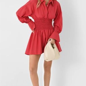 Faithfull The brand ‘ Vitinia’ Mini Dress In  Pink . Size 10